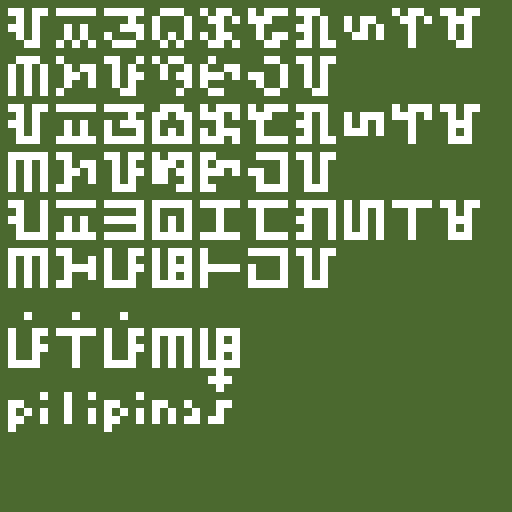 LumiereWorks's tweet photo. (7) Baybayin font test(5x5) https://t.co/oxxnt1VbhN