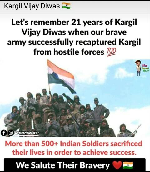 SagarBhandari2's tweet photo. On kargil diwas I bow to every valiant soldier who fought for India till the every last breath .The heroic sacrifices inspire us https://t.co/NfOwIvhMpc