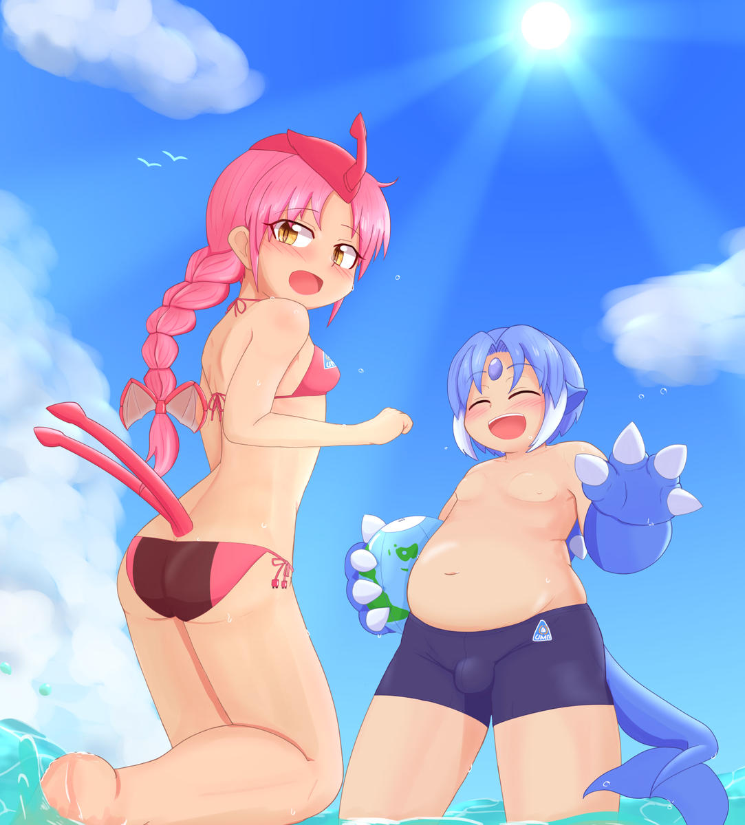 まざとゆう 夏ってなんだっけな天気ばっかりですが 北川の擬人化シラリーコダラーの暑中見舞い置いときます