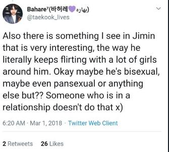 The way she is assuming JM`s sexuality openly knowing how her sheep followers believe her every words. Please make yourselves a fandom name, dont claim yourselves as arm/ys. And stop pushing the fl1rty narrative on JM when we all know he is really affectionate and warm to all.