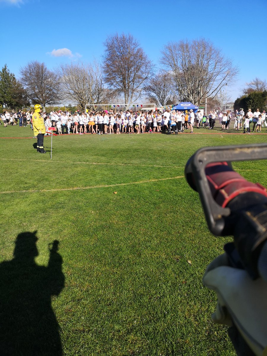 Doing our part for the community helping out at the Fielding colour run.