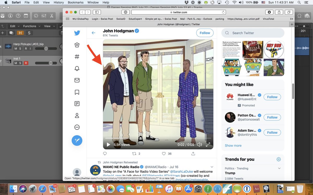 parkstickney's tweet photo. @CakeFX @hodgman No joke, working on a jazz harp PhD, took a break to read twitter…thanks for reminding me I should just get back to work.

btw if you need some sweet sweet jazz harp tracks for Dicktown I’m your guy. https://t.co/gauOUViNmv