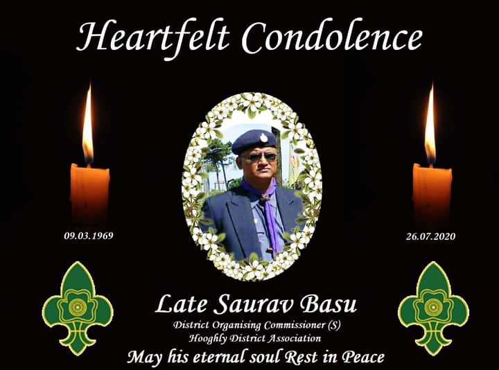 POGScouts's tweet photo. Pearls of God Scout Group mourns today. Mr. Sourav Basu, DOC(S), Hooghly District Association has left us today. This is an irreparable loss for the Scouting Movement. May his soul Rest in Peace.
@POGScouts @bsgnhq @bsgerhq https://t.co/e1rCQLLqHZ