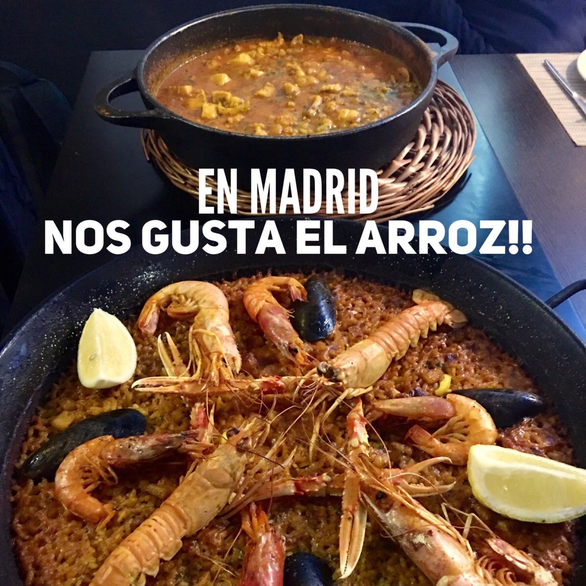 ArrocesDaniela's tweet photo. Y ¿a ti? ¿Te gusta el arroz? Pues te esperamos en c/Atocha, 8 #arroces #paella #Madrid https://t.co/AvIfacosij