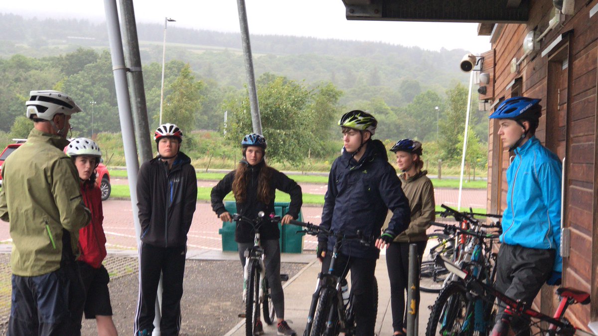 D of E Silver biking group getting ready to depart.