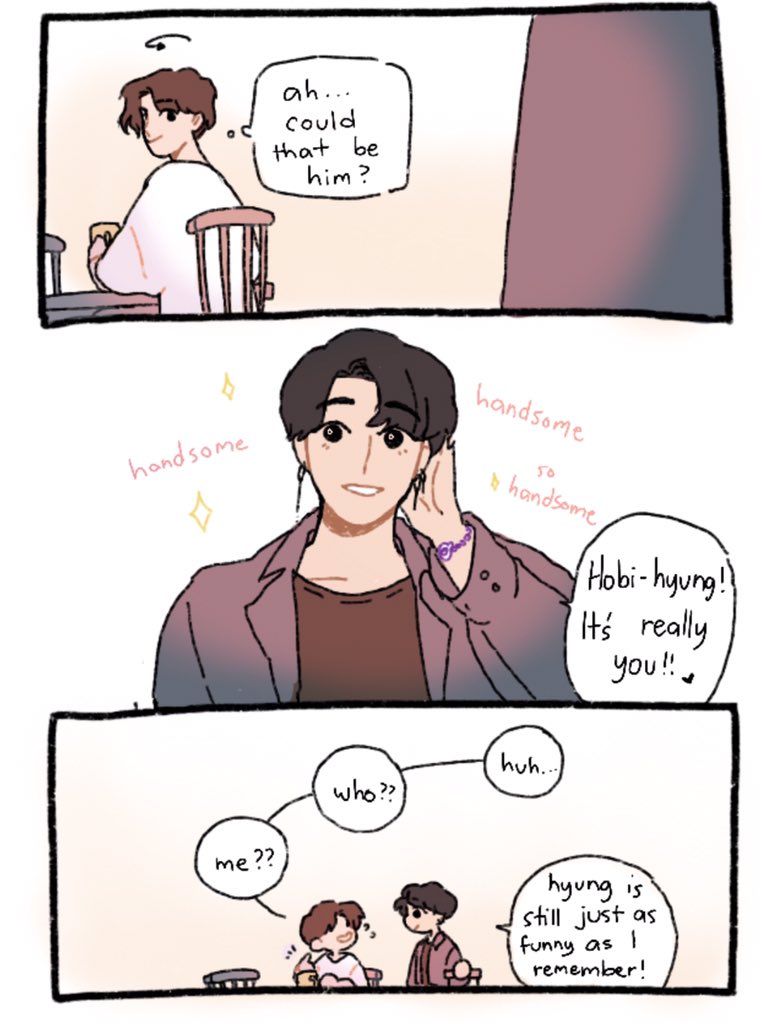 childhood friends attending the same college au hopekook for #hopekookweek20 (1/3) 