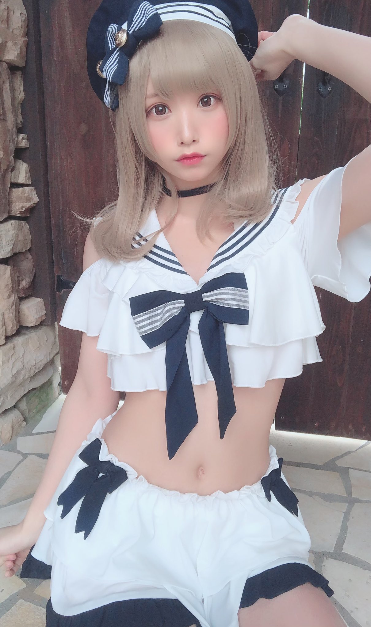 画像,セーラー水着で撮影してきた🐚🌻 https://t.co/m7df1jmieR。