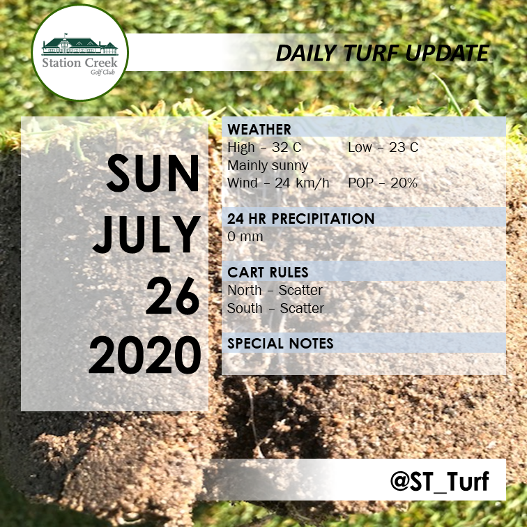 Station Creek Golf Club - Turf Department tweet media