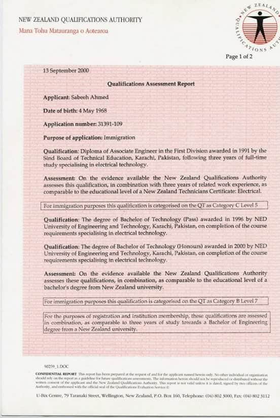 SabeehEngr's tweet photo. Qualifications Assessment Report Obtained from NZQA Newzeland and Declared https://t.co/WSe1MNDu45.Hons Pak.Qualification Equivalent to Bachelor of Engineering Degree in Newzeland. https://t.co/pIC5Ok9xyh