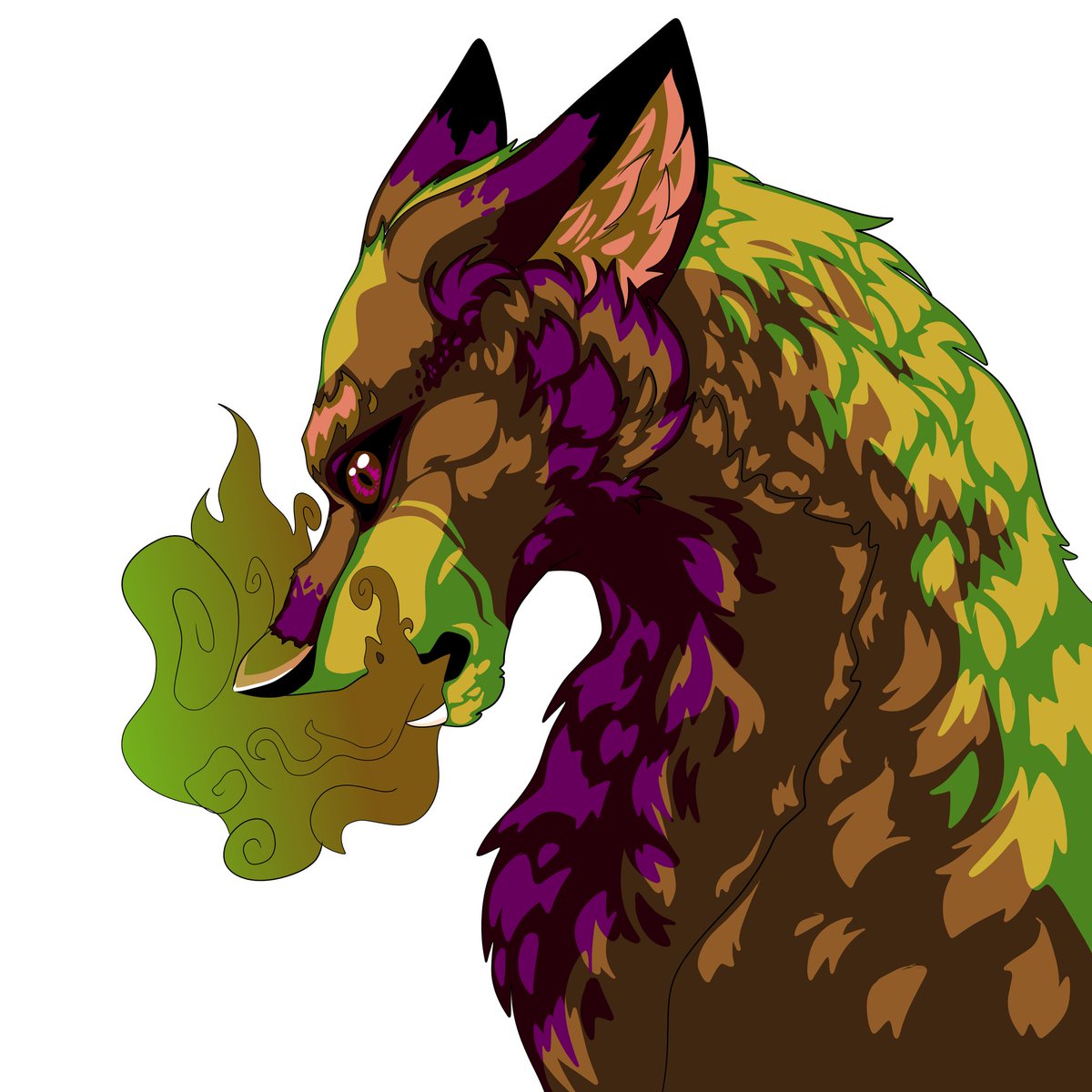 NotDyingInACage's tweet photo. #wolf #wolve #wolves #dog #animal #furry #fursona #spiritanimal #nativeartist #art #artist #digitalart #smoke https://t.co/uxSBa5PG2q
