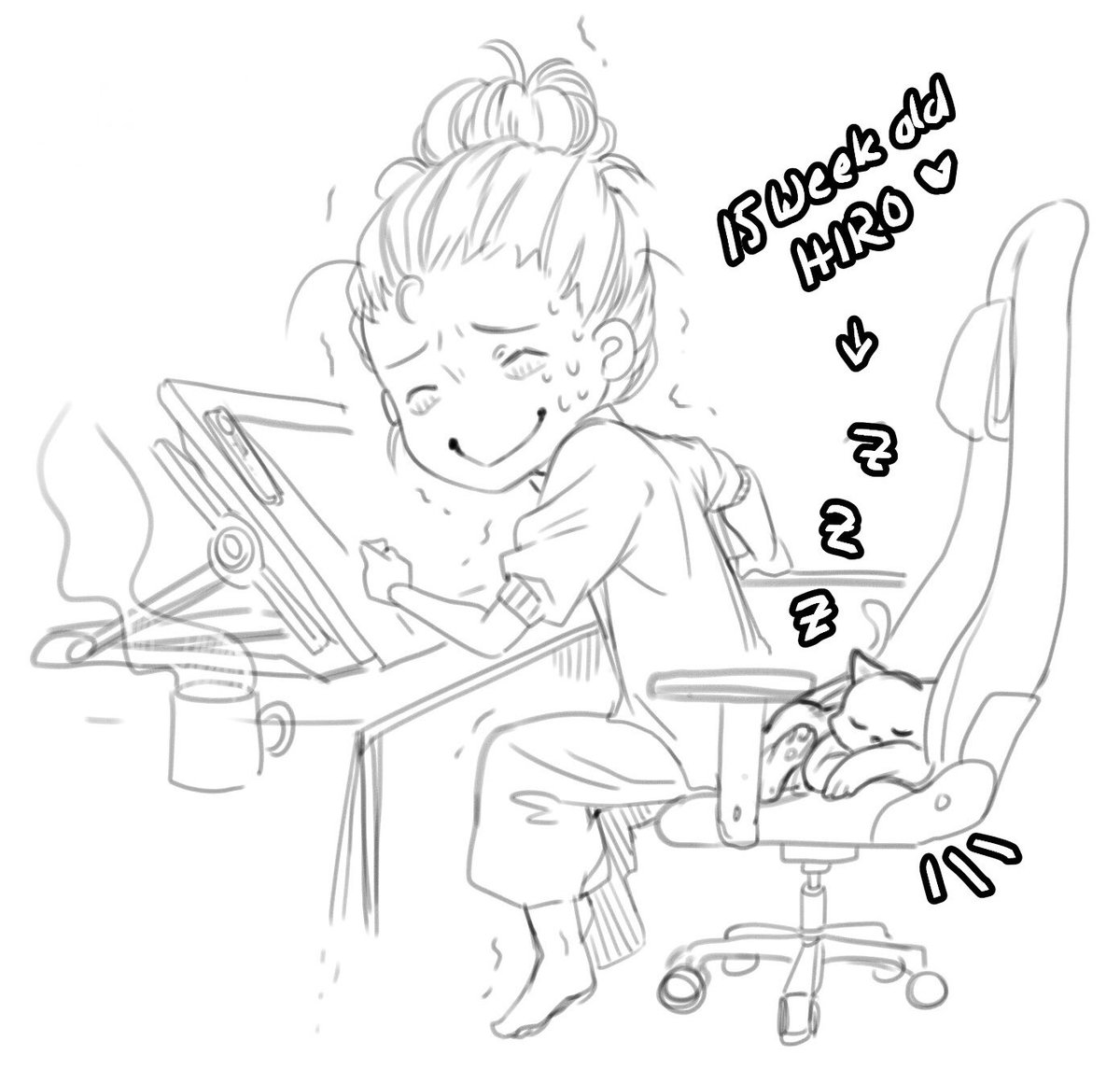 demoniacalchild's tweet photo. 2nd Day with us and Hiro likes my working chair like our old lady Jamie
°˖✧◝(⁰▿⁰)◜✧˖°
Do you also have to share your chair with your pets? :D
#chairsharing https://t.co/cDu3VagKuz