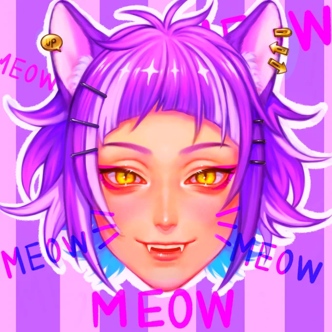 #絵を彩度100にすると超派手
描きかけの絵でもやった
鮮やか〜? 