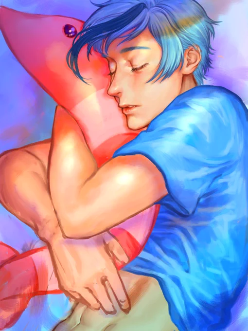 #絵を彩度100にすると超派手
描きかけの絵でもやった
鮮やか〜? 