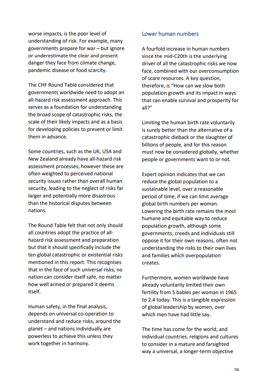 And what about the solutions to this 'problem'? "we can limit averageglobal birth numbers per woman": Again - 'some governments', but not a single example, with no specification of who or where this refers to: