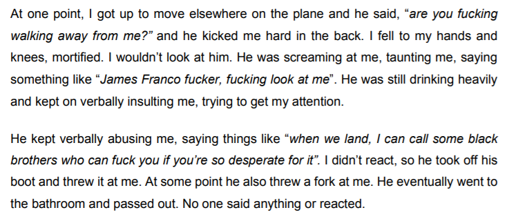 10. 24 May 2014. PlaneShe claims he pushed an aeroplane seat at him. Girl, bye.