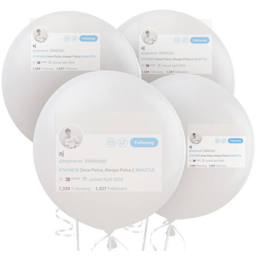 TawanTaynism's tweet photo. @zenynynyny @perayawitized @gunpuffs @KR1STH0E @hoe4OhmNaMon Eto na yung balloons mo dinamihan ko na para sayo AJ, di ka namin malilimutan lagi mo kaming bantayan 🥺🥺

#FlyHighAJ
#PuTR3S https://t.co/IaUhTqhBQT