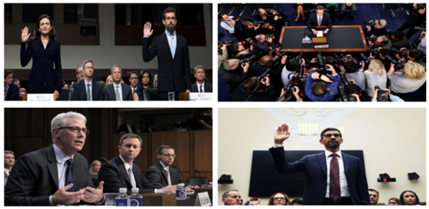 14) Tech CEOs were hauled in front of Congress for questioning. Facebook is “at war,” Mark Zuckerberg said to his employees.