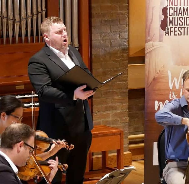 Memories of a balmy summer evening at NCMF2019, with a concert at @NottsHigh. Here, the <a href="/VilliersQuartet/">Villiers Quartet</a> performed Gershwin, Dvorak, Wynton Marsalis, and Samuel Barber's "Dover Beach" with special guest #GeoffWilliams, baritone.
#chambermusic #concerts #festival #livemusic