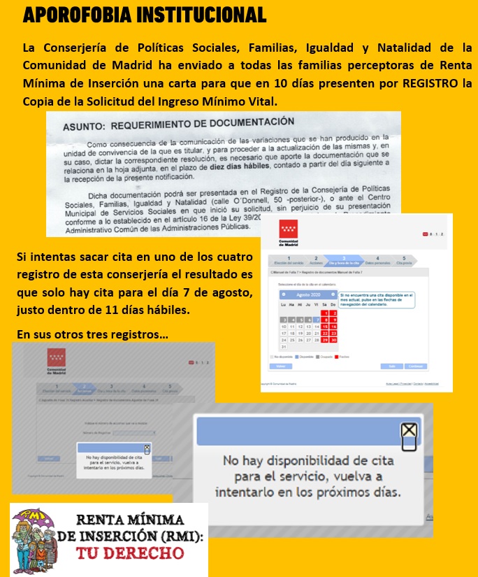 Si <a href="/sanchezcastejon/">Pedro Sánchez</a> <a href="/PabloIglesias/">Pablo Iglesias 🔻{R}</a> han hecho muy complicado pedir IngresoMínimoVital, <a href="/IdiazAyuso/">Isabel Díaz Ayuso</a> <a href="/ignacioaguado/">Ignacio Aguado 🇪🇸</a> lo usan para "librarse" de miles de rentasmínimas a toda prisa, agobiando a las familias. Imposible en 10 días pedir IMV y acreditarlo. <a href="/albertoreyero/">Alberto Reyero</a> lo sabes