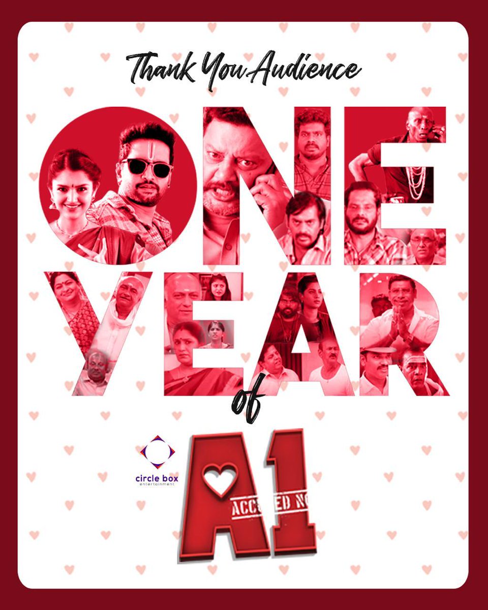 CineemaJunction's tweet photo. Its been one year since @iamsanthanam's successful comedy entertainer #A1 released! 😉 

Team #A1 thanking you all for the great support :)

#1YearOfA1 

@TaraAlishaberry ! @rajnarayanan_ ! @SPChowdhary3 ! @proyuvraaj ! #CineemaJunction ! https://t.co/G8VuOjle49