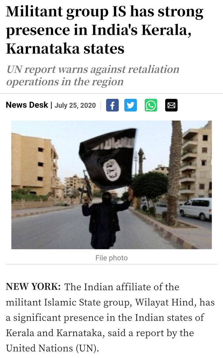 occupiedbypak's tweet photo. #ISIS has strong presence in Southern India says UN .
Unless stop it at initial , you will have to face big. "I Have seen " their Terrorism in Iraq and Syria. https://t.co/lVUur4nhpV
