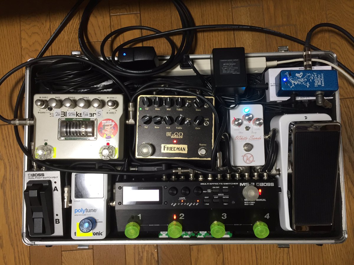 k_chap_Effecter's tweet photo. エフェクター備忘録。。。2020年7月11日～ #エフェクターボード https://t.co/57MxmBiHCr
