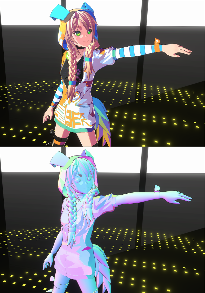 sfna07387850's tweet photo. URPユニティちゃんに法線ぬりぬりしてみました。

#unity3d #SubstancePainter https://t.co/L07B6u6uQN