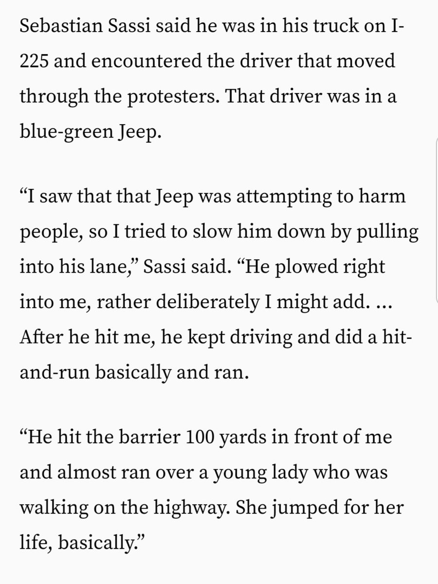Final note: the hero in the white truck is named Sebastian Sassi. Here is an excerpt from the Denver Post about what happened tonight and they spoke with him. If his insurance doesn't cover it we need to start a GoFundMe for this hero.