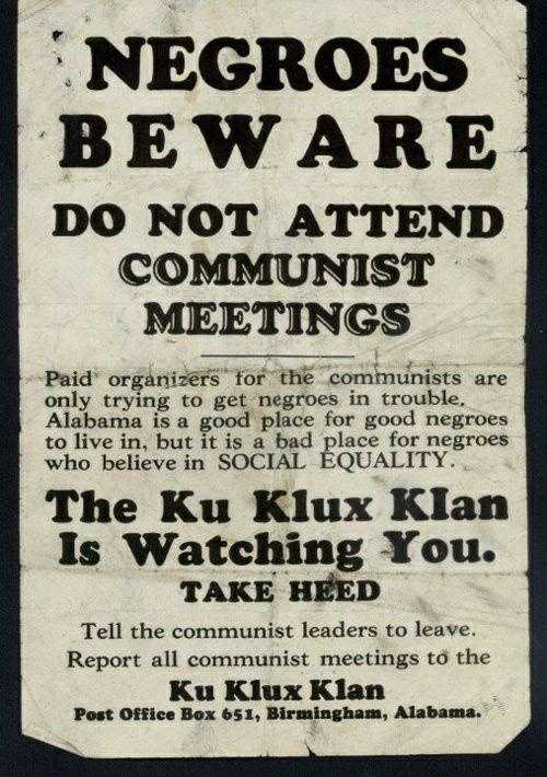 With this current wave of repression against the Black liberation movement it's good to remember that redbaiting has always been a part of fascist propaganda.