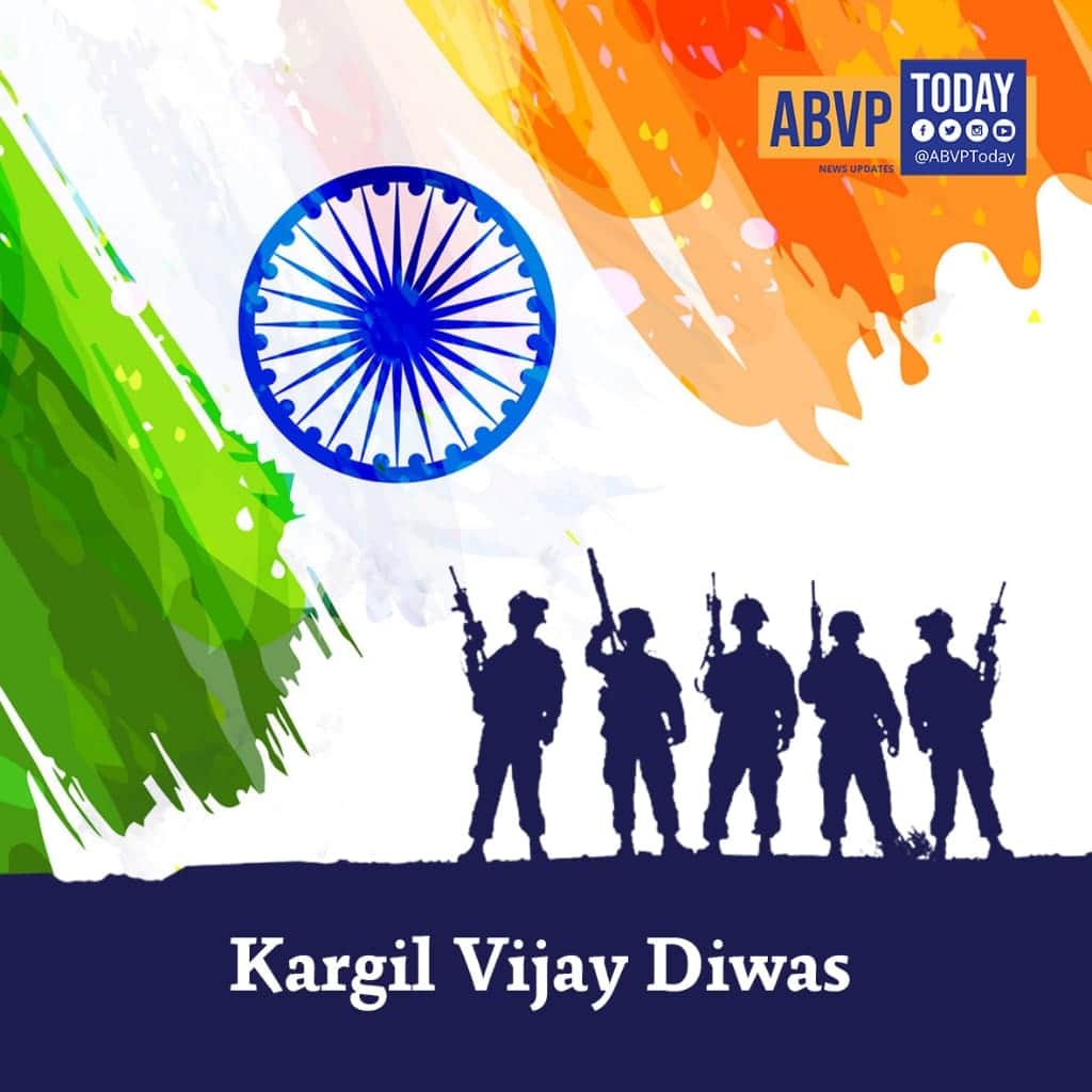 ABVPVB's tweet photo. let's pay homage to the #Kargil martyrs and remember the supreme sacrifice made by our brave soldiers, to uphold & safeguard the integrity of the nation.
#RememberingKargil #KargilVijayDiwas #21YearsOfKargilVijay
#abvpvb https://t.co/0W2fXTqL0u