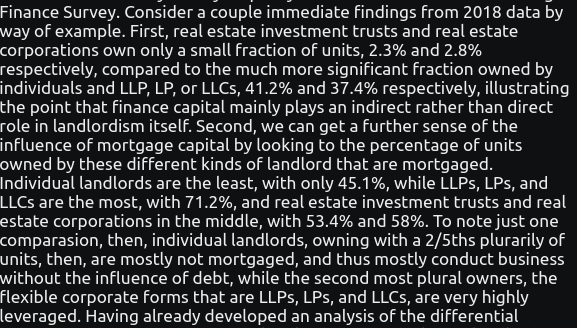 I wrote this brief & partial taxonomy of landlords & their mortgages from 2018, below. I just want to add a little more data, & generalize. 2015-2018 individual landlords lost 6.6% of their units, down to 41.2%, while LLCs etc picked up 4.2% up to 37.4%.