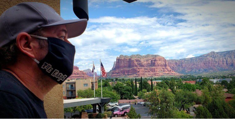 Hottymac's tweet photo. Family weekender in Sedona but still had to wear masks. Good lookin’ out, @Swartistgroup!
#sedona #redmountainseverywhere https://t.co/DYv7B9lBDd