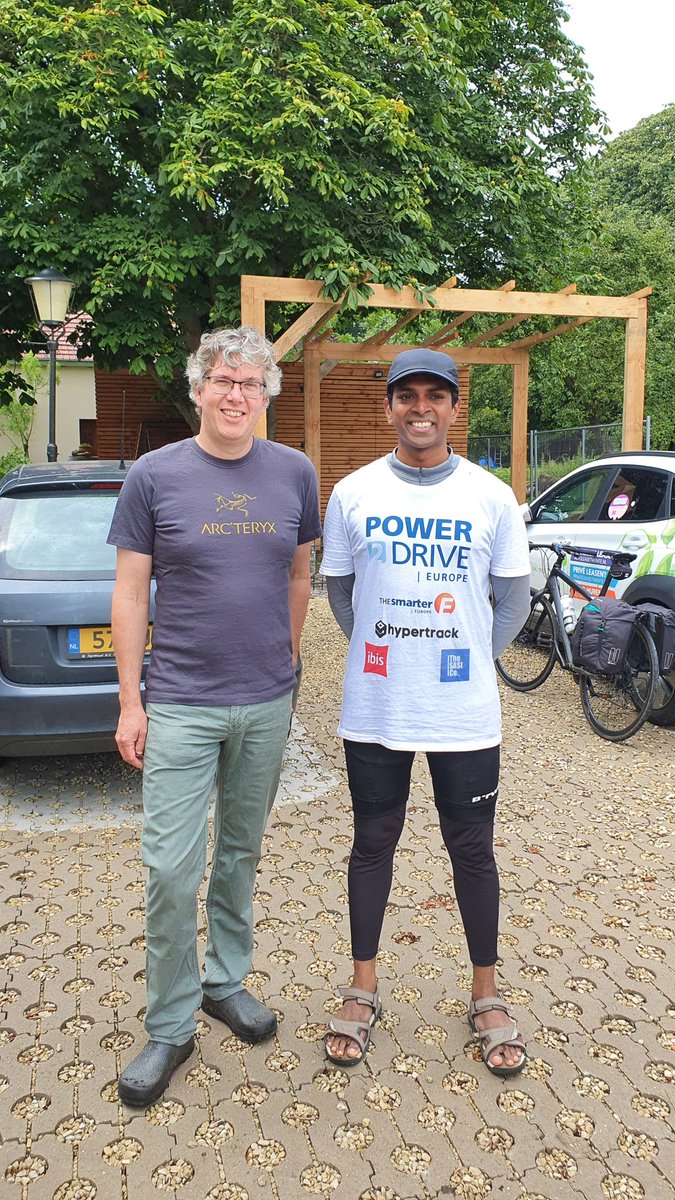 Meeting <a href="/fjmanders/">Frank Manders</a> founder of the <a href="/80DR/">80 Day Race</a> in the #Netherlands during The SunPedal Ride journey from #Paris to #Amsterdam! @PowerToDrive Europe, part of Smarter E Europe, dates June 9-11, 2021  #thesunpedalride #sustainable #mobility #sustainablemobility #biking #cycling