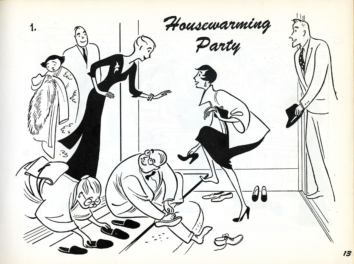 By a woman named Anne Cleveland called 'It's Better With Your Shoes Off' every illustration is legit brimming with charm.... her crowd scenes in particular are soooo fun
