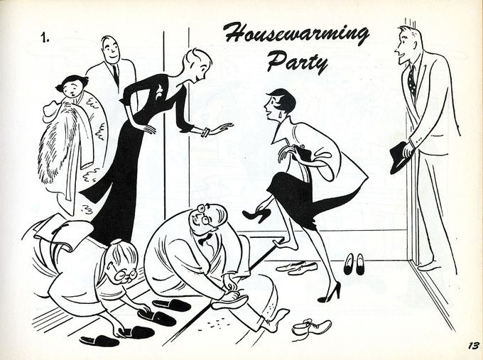 By a woman named Anne Cleveland called 'It's Better With Your Shoes Off' every illustration is legit brimming with charm.... her crowd scenes in particular are soooo fun 