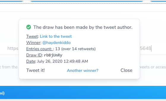 MilkyWayGalaxi's tweet photo. The winner has been selected by the draw DM me for your code🥳🥳🥳🥳 https://t.co/rPRsOag9Ti