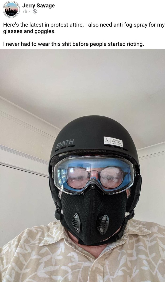 AlyciaRamirez3's tweet photo. Jerry Savage, who calls himself an anti fascist, is now publically saying he is going to turn over his unedited footage of protesters to SPD. 

He was at today's protest in Seattle. Please use caution if you see him. 

Real anti fascists don't work with cops as informants. https://t.co/bk8XJAwLVx