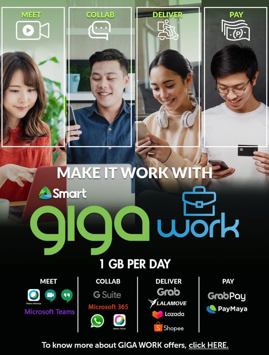 SmartNewsroom's tweet photo. Mobile services provider @LiveSmart launched #GigaWork, the first data pack in the Philippines with open access data allocation and 1 GB per day for productivity apps. via @ABSCBNNews | https://t.co/Zmn16Y4zBC | #SmartLTENation #LevelUpToLTE https://t.co/1XnfuaPJLw