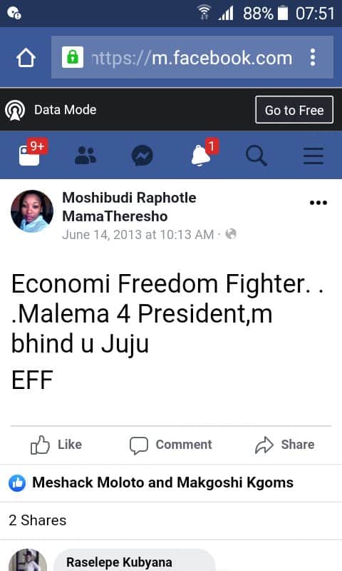 MoshibudiEFF's tweet photo. #EFFTurns7
I fell for it before it was even launched 14 June 2013
#EconomicFreedomFighter
Happy birthday to mokgahlo https://t.co/hRXHBQDwZz