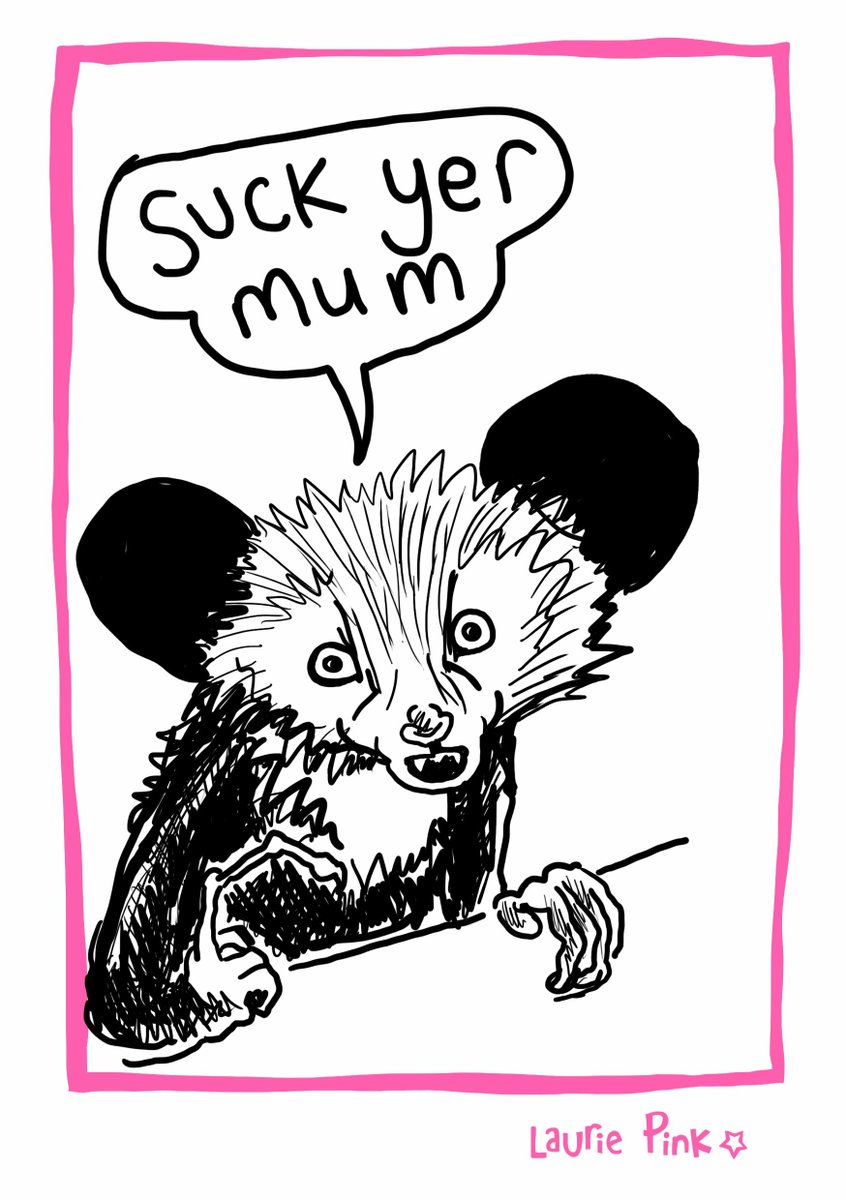 A sweary animal that  @lauriepink did just for me 