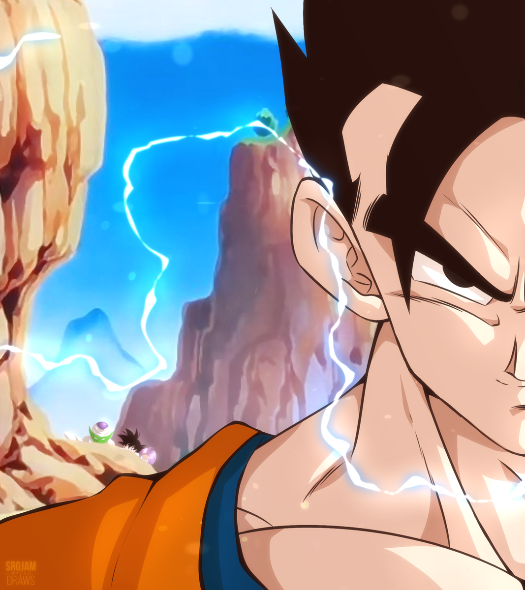 SrojamDraws's tweet photo. ~Last Warrior Standing, Son Gohan~

Really love the parallels between the two characters and I tried to illustrate that with the atmosphere in each.

On one hand, no one can rival him, and on the other he's putting everything he has into this final fight. A true warrior. https://t.co/WQp1votMx0