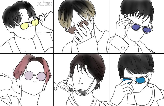 Sixtones線画のtwitterイラスト検索結果 古い順