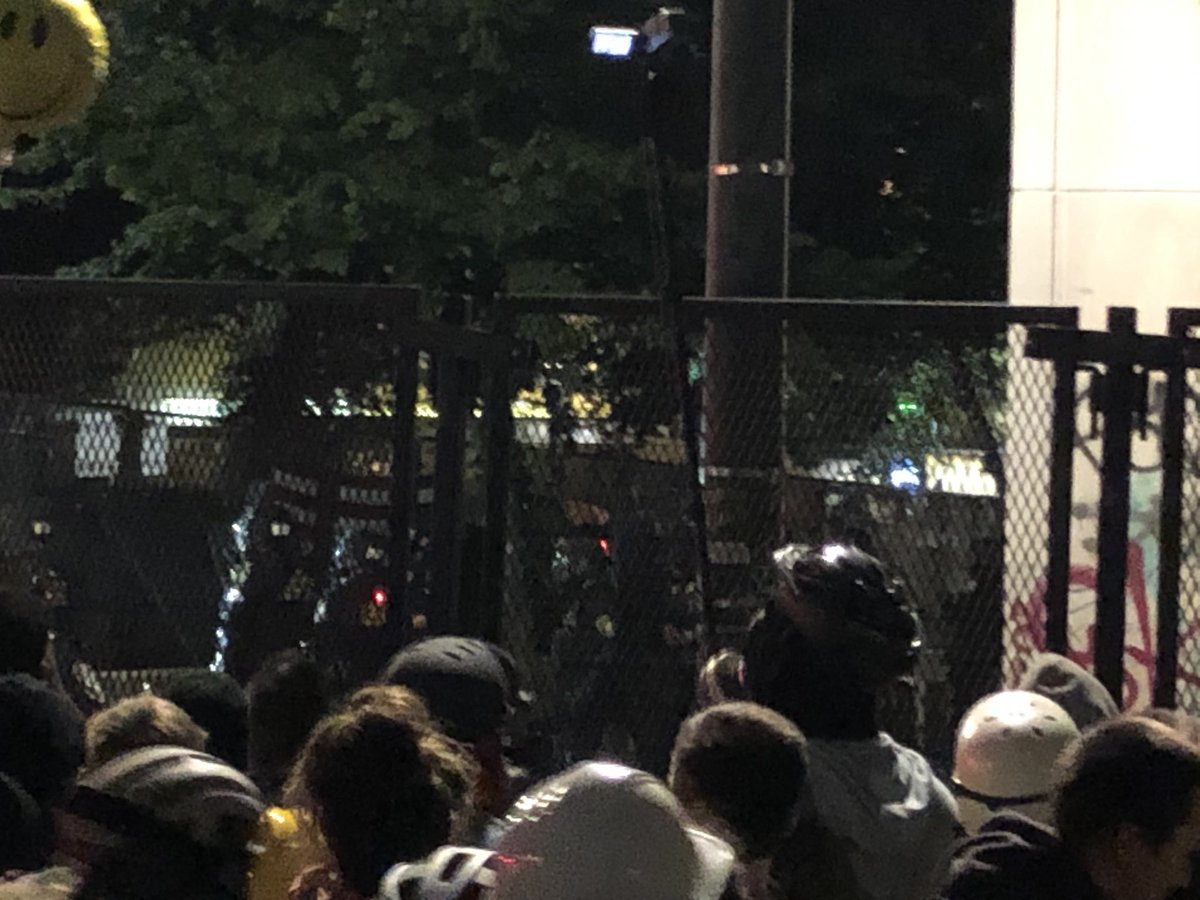 Local police are inside the fence, haven’t seen Feds yet. I keep hearing them make announcements but it’s impossible to tell what they’re saying.