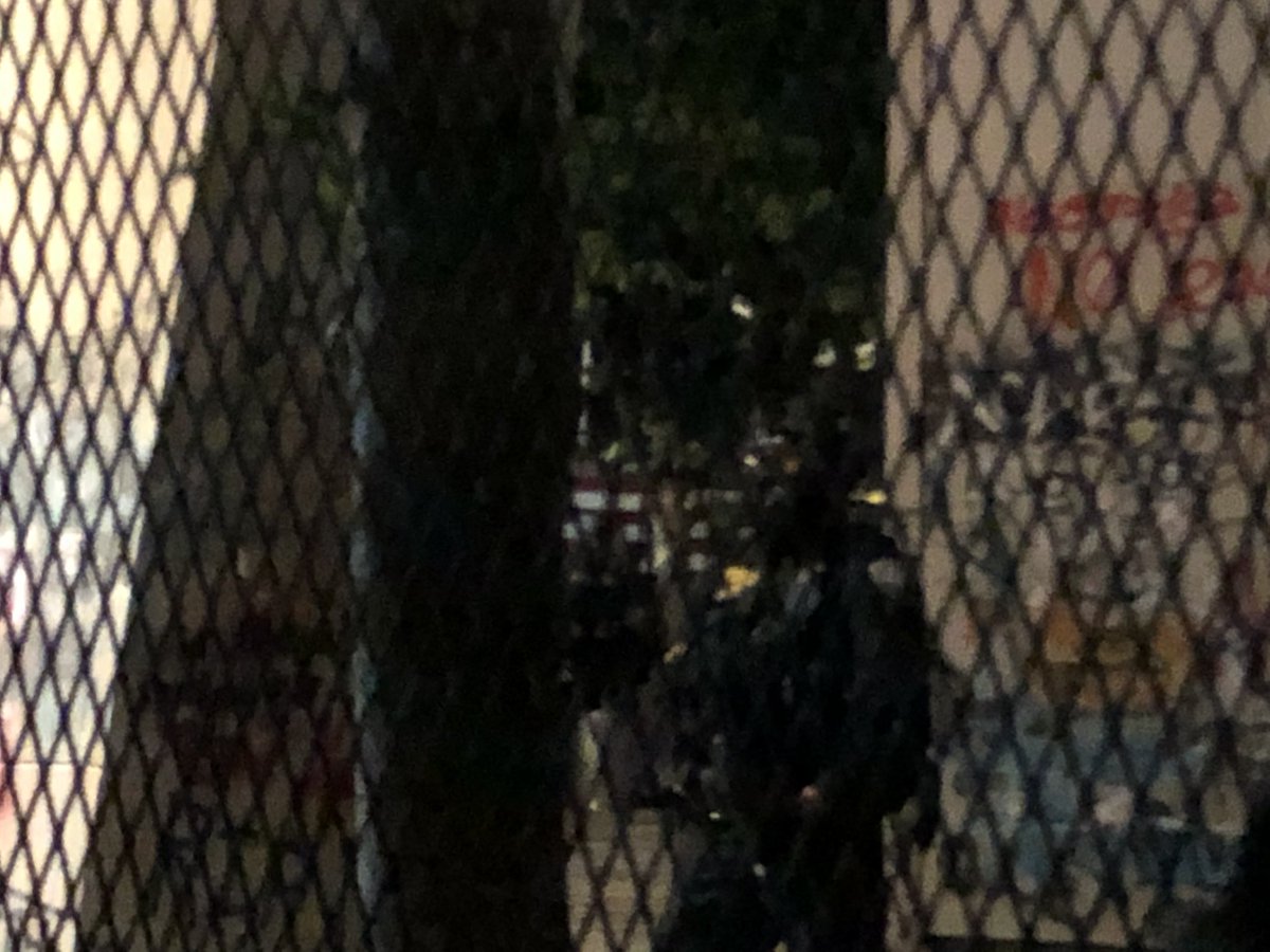 Local police are inside the fence, haven’t seen Feds yet. I keep hearing them make announcements but it’s impossible to tell what they’re saying.