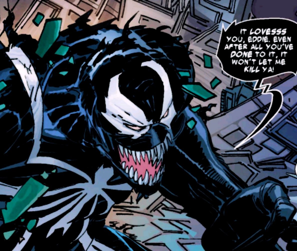 imagine writing the best love story in comics and its been a total mess of a human being and an alien symbiote