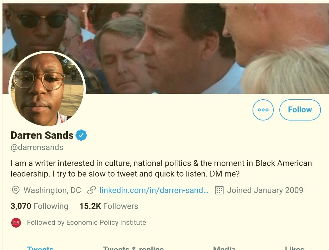 #9Darren SandsBuzzfeedBy this time media has propped Talib Kweli & smear piece article as a go-to source to perpetuate his war against Yvette Carnell and her movement.  https://www.buzzfeednews.com/amphtml/darrensands/black-voters-2020-democrats-ados-blexit#click=https://t.co/I7EfS5o4Kz https://twitter.com/darrensands/status/1202322569074003968?s=20
