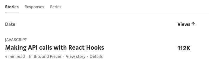 This is amazing more and more devs are adapting towards the usage of hooks in <a href="/reactjs/">React</a> apps. ⭐️ #reactjs #javascript 

My blog of making API calls with hooks via <a href="/bitdev_/">bit</a>  blog.bitsrc.io/making-api-cal… -