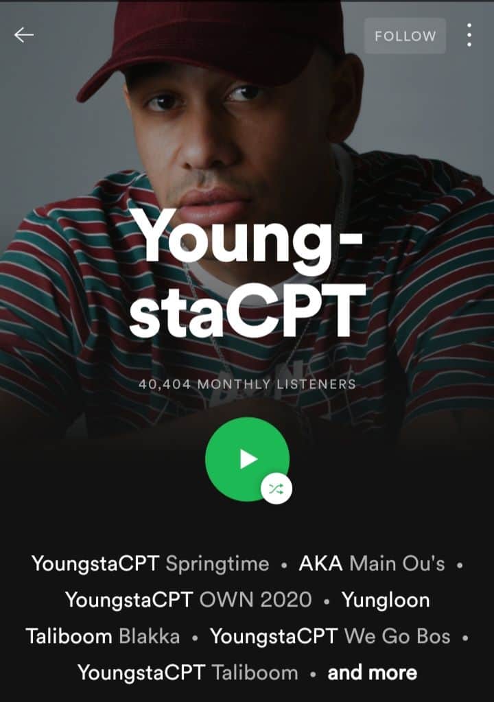ClickMediaMusic's tweet photo. SPOTIFY @SpotifySA MONTHLY LISTENERS

Saudi Continues To Reign With Monthly Listeners On Spotify. With Over 1M.

YoungstaCPT Not Only Got Raps But Also 40K Monthly Listeners. 

Zakwe Has Over 8k Listeners

TouchLine Has 1, 624 Listeners
 #SpotifyListners 🔥🇿🇦 https://t.co/75nIhivEDx