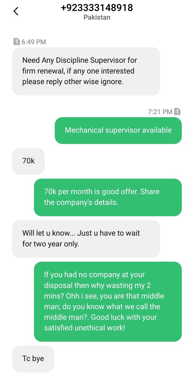 circularfahad's tweet photo. #PEC Supervisory Certificate is meant to give fresh Engineers jobs in the PEC registered firms but here these agents are asking for the said certificates on lump sum payment and will employ #GhostEngineers instead.
Why PEC sleeping?
#StopPECselling
#stoppecselling https://t.co/NqLGIRkABo