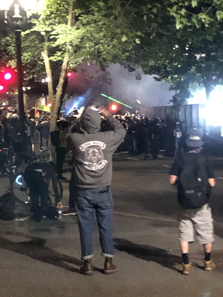 We got got gassed. Hurts bad but half the crowd is still there.